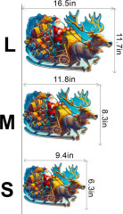 Пазл деревянный «Новогодние сани» - Фото 7