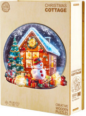 Пазл деревянный «Новогодний домик» - Фото 2