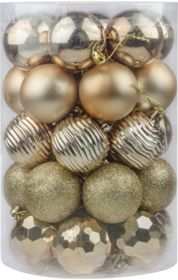 Набор шаров ёлочных «Золотое мерцание»