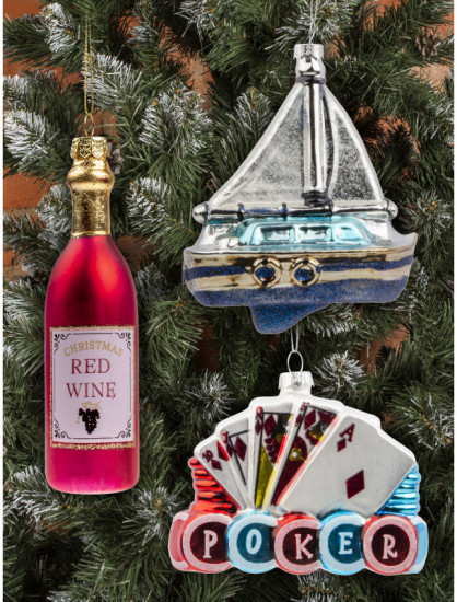 Игрушка ёлочная «Бутылка красного вина»