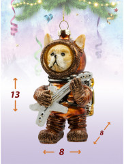 Игрушка ёлочная «Собака-гитарист» - Фото 2