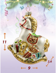 Игрушка ёлочная «Белая лошадка» - Фото 2