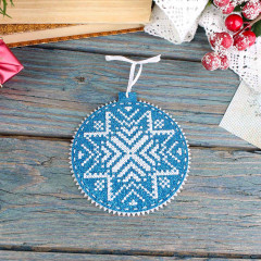 Набор для вышивания на перфорированном фетре «Снежный узор» - Фото 1