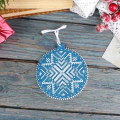 Набор для вышивания на перфорированном фетре «Снежный узор» - Фото 3