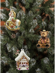 Игрушка ёлочная «Медведь с бантиком» - Фото 3