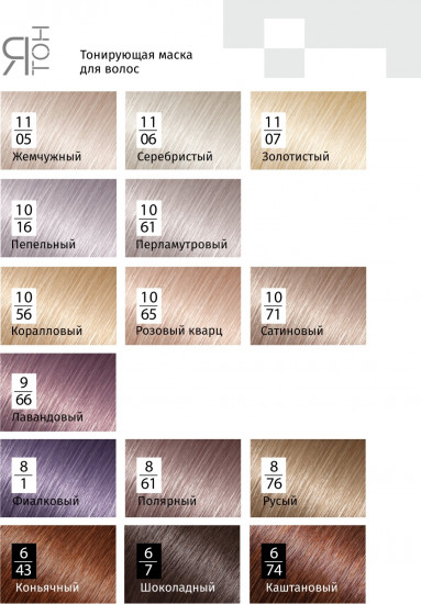 Маска для волос оттеночная, оттенок 11.05 Жемчужный