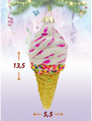 Набор игрушек ёлочных «Фургончик с мороженым» - Фото 3