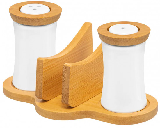 Набор для специй с салфетницей на подставке «Айсберг»