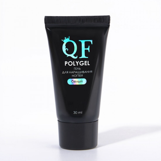 Полигель для наращивания трехфазный, оттенок Белый
