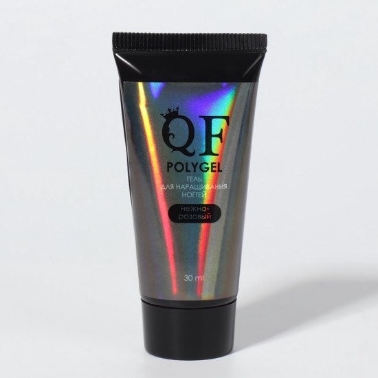 Полигель для наращивания трехфазный, оттенок Нежно-розовый