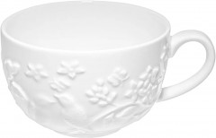 Чашка для капучино и кофе латте на бамбуковой подставке «Птички на ветке» - Фото 3