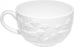 Чашка для капучино и кофе латте на бамбуковой подставке «Птички на ветке» - Фото 4