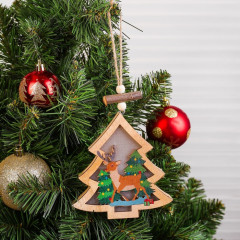 Декор с подсветкой «Елочка с оленем» - Фото 2