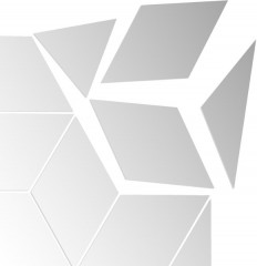 Зеркало настенное на клеевой основе «Ромбы» - Фото 1