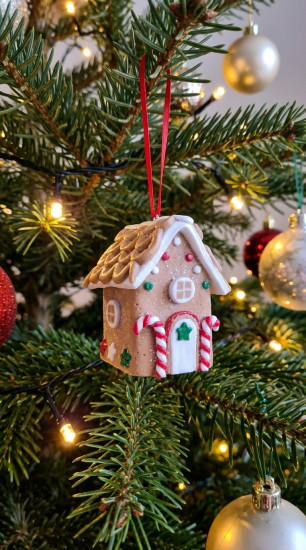 Ёлочная игрушка «Пряничный домик»