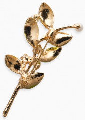 Брошь «Веточка с жемчугом» - Фото 1