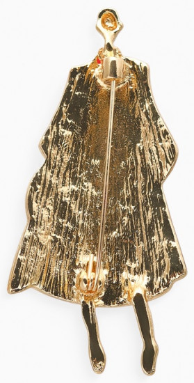 Брошь «Дама в пальто»