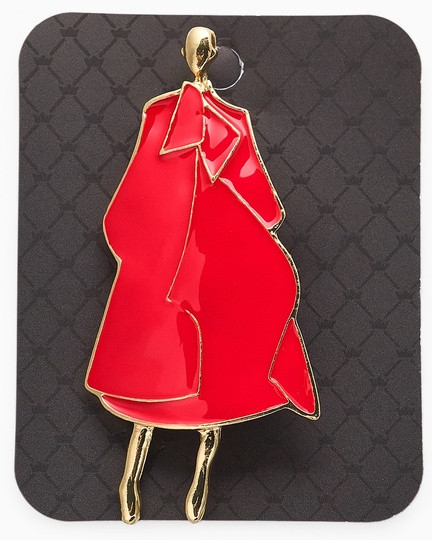 Брошь «Дама в пальто»