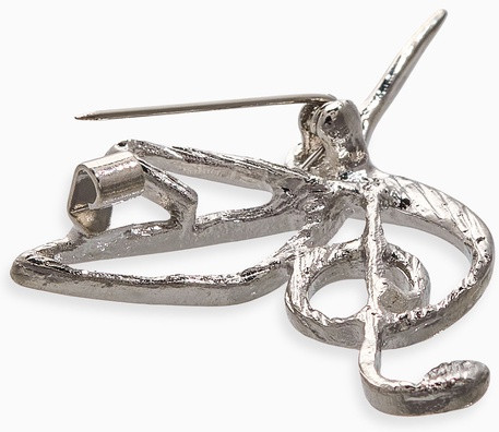 Брошь «Колибри. Скрипичный ключ»