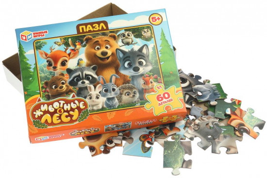 Пазл «Животные в лесу»