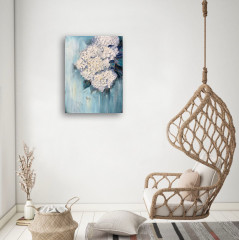 Картина интерьерная «Бирюзовая легкость. Гортензия» - Фото 4