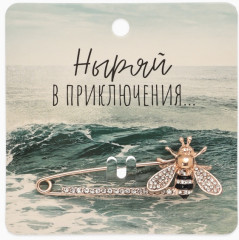 Булавка «Пчела» - Фото 3
