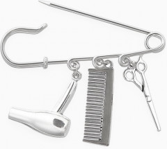 Булавка с подвесками «Парикмахер» - Фото 1