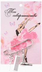 Булавка с подвесками «Парикмахер» - Фото 8