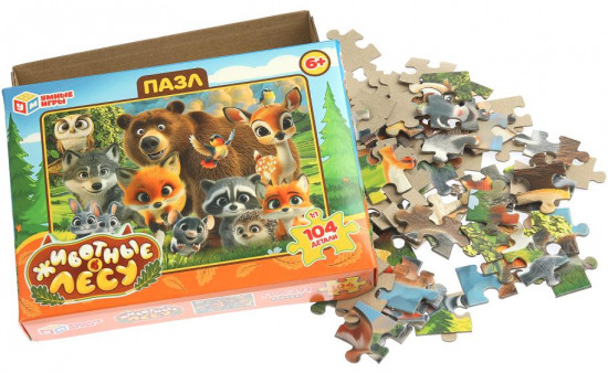 Пазл «Животные в лесу»