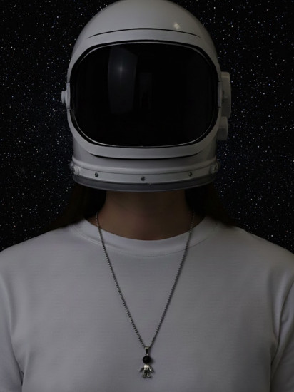 Кулон на цепочке «Космонавт»