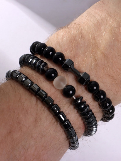 Набор браслетов «Гематит»