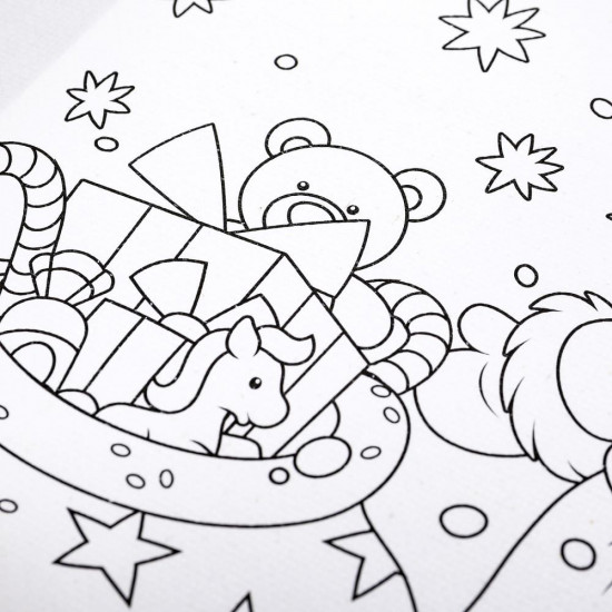 Роспись по холсту «Новый год. Дед Мороз»