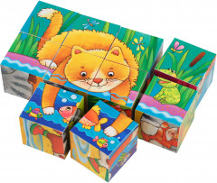 Кубики умные в поддончике «Весёлые котики» - Фото 3