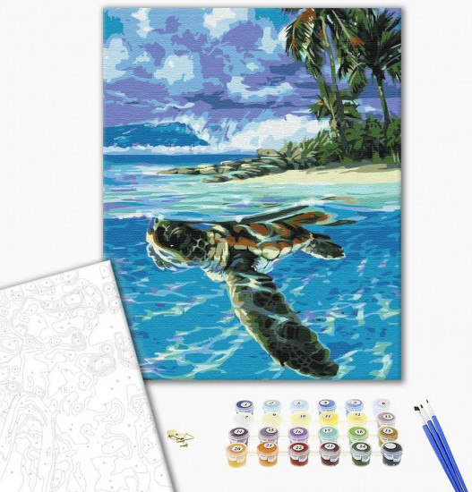 Картина по номерам «Черепаха»