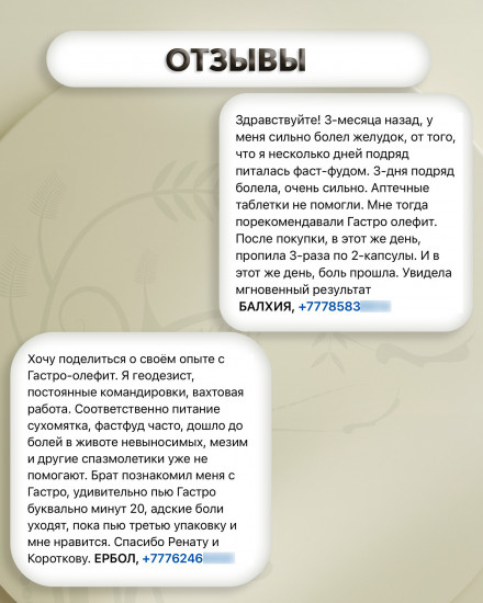 Капсулы «Гастро-олефит»