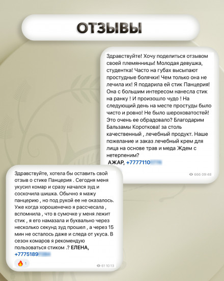 Гигиенический стик для губ «Панцерия»