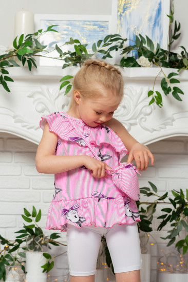 Майка для девочек с сумочкой