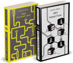 Джордж Оруэлл на двух языках. 1984. Скотный двор. 1984. Animal Farm. Комплект из 2 книг - Фото 1