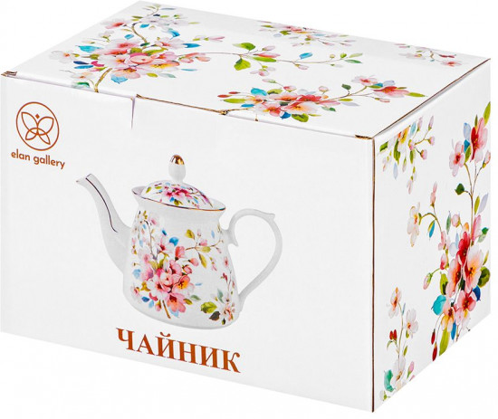 Чайник «Яблоневый цвет на белом»