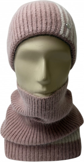 Комплект женский с шапкой и хомутом