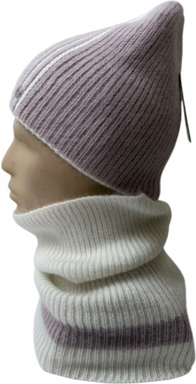 Комплект женский с шапкой и хомутом