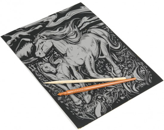 Гравюра «Лошади»