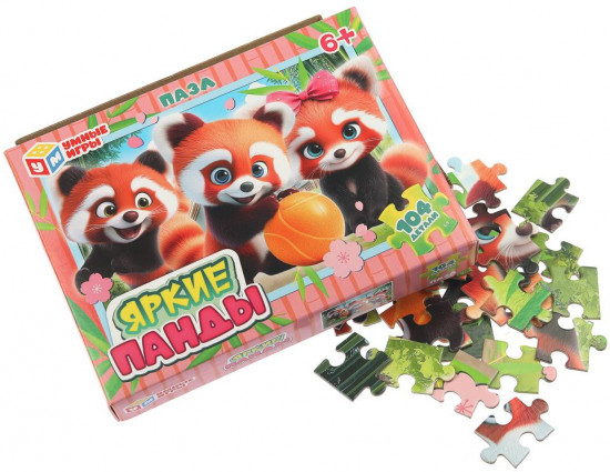 Пазл «Яркие панды»