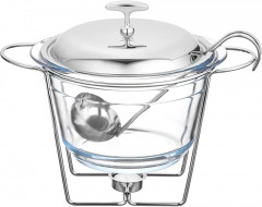 Мармит с крышкой на подставке - Фото 2