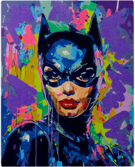 Картина по номерам с глиттером «Женщина-кошка» - Фото 6