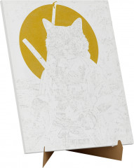 Картина по номерам с глиттером «Кот-самурай» - Фото 4