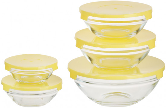 Набор салатников с крышкой