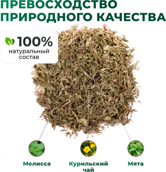 Курильский чай с мелиссой и мятой