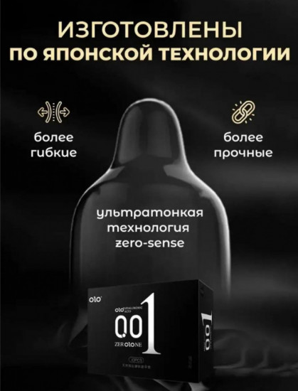 Ультратонкие презервативы 0.01 с гиалуроновой кислотой