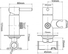 Смеситель для биде с гигиеническим душем - Фото 5